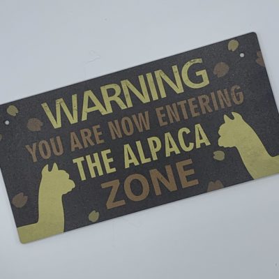 Alpaca Zone Sign