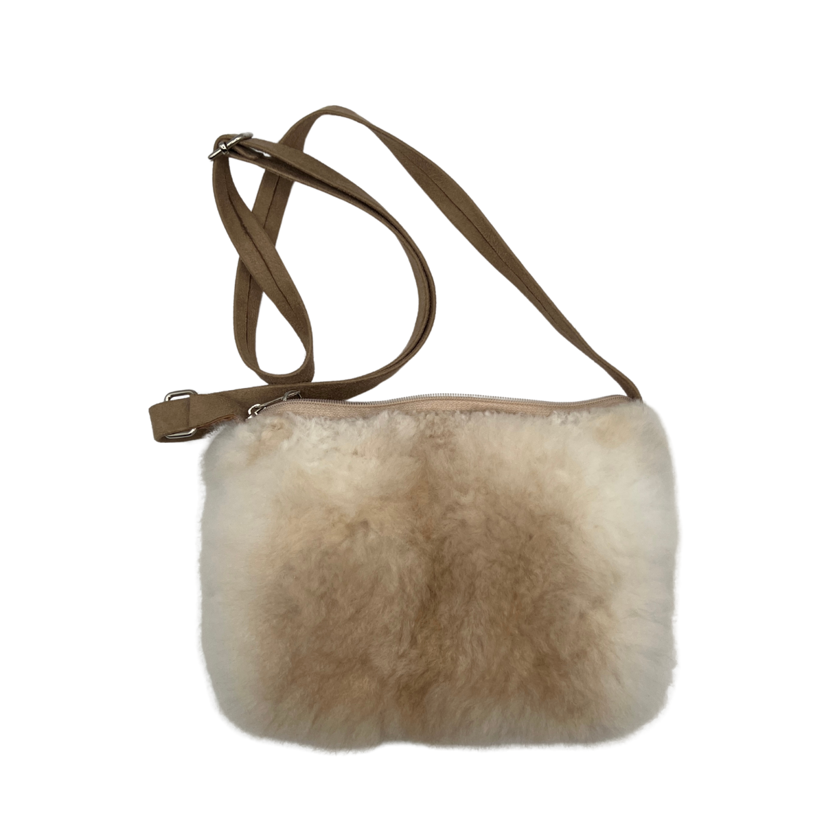 Alpaca Fur Purse in Beige