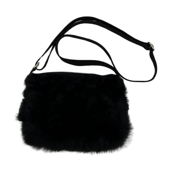 Alpaca Fur Purse in Black