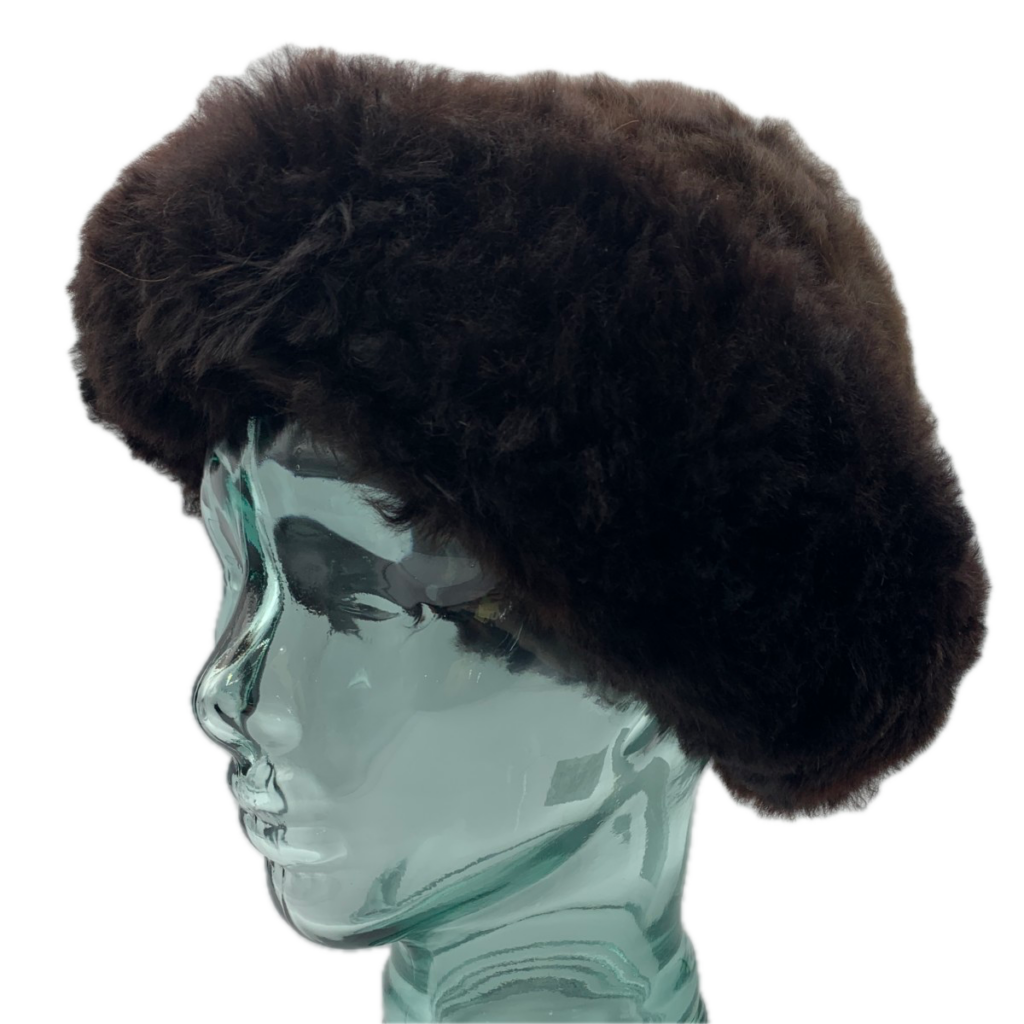 Baby Alpaca Fur Hat in Bay Black display picture 3