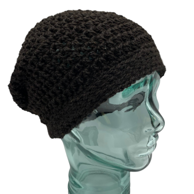 Petiti Black Alpaca Slouch Hat