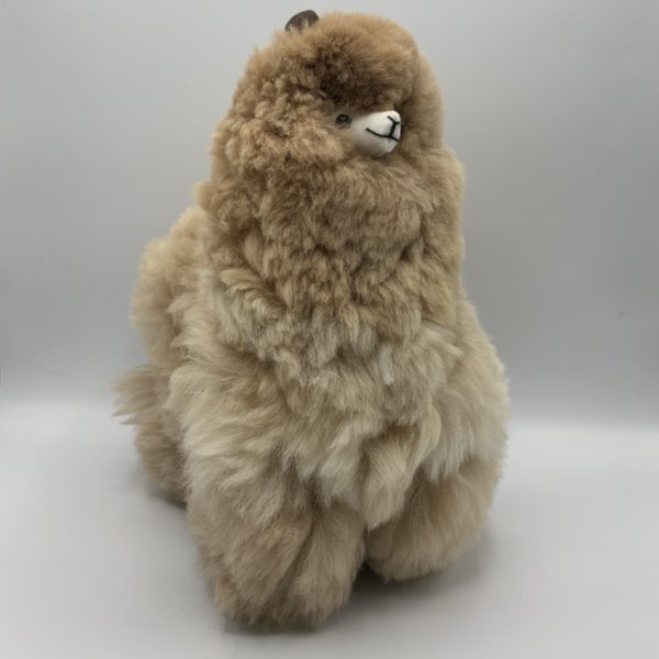 12" Light Fawn Stuffed Alpaca