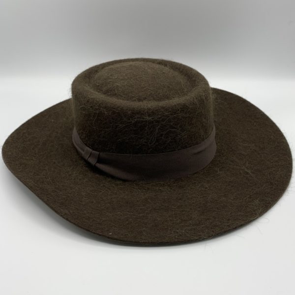 Dark Brown Low Profile Felt Alpaca Hat