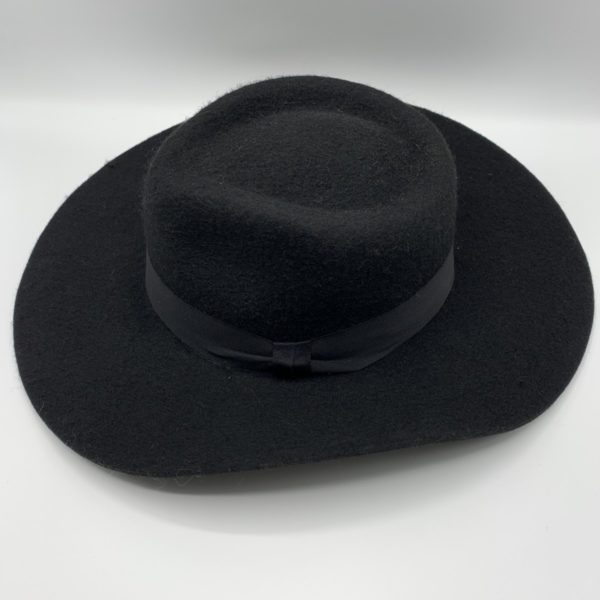 Black High Profile Felt Alpaca Hat