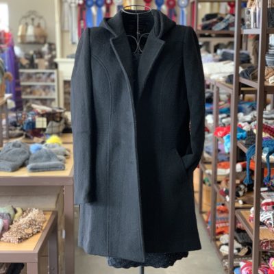 Ladies Black Alpaca Coat