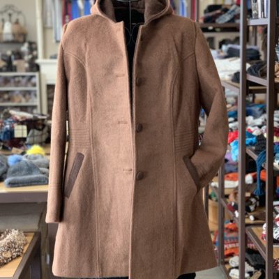 Ladies Brown Alpaca Coat