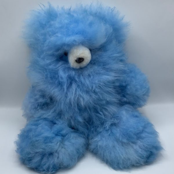 20" Baby Blue Alpaca Fur Teddy Bear