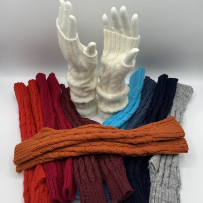 14" Cable Knit Fingerless Gloves
