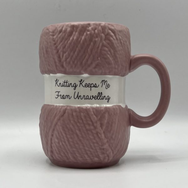 Knitting Keeps Me From Unraveling Mug
