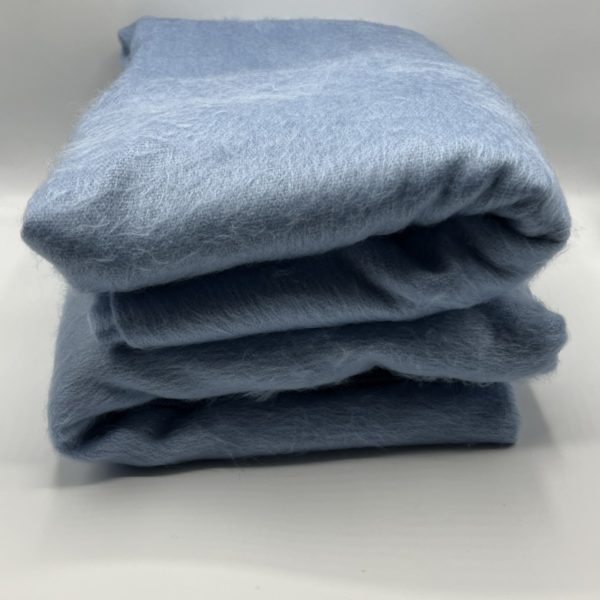 Blue Queen Size Alpaca Blend Blanket