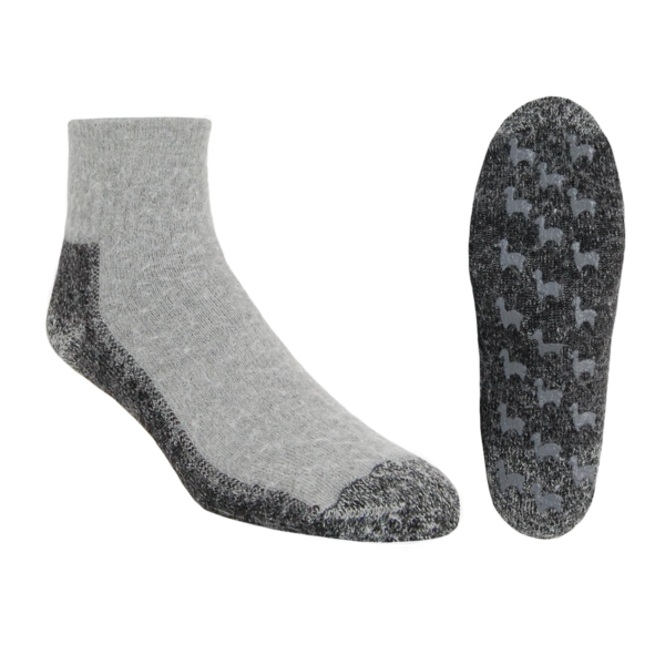 Alpaca Slipper Socks in Grey (LC10US)