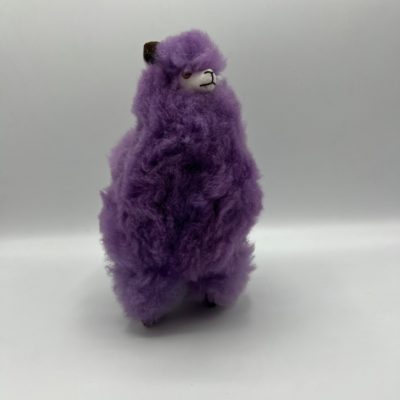 8" Light Purple Fur Alpaca