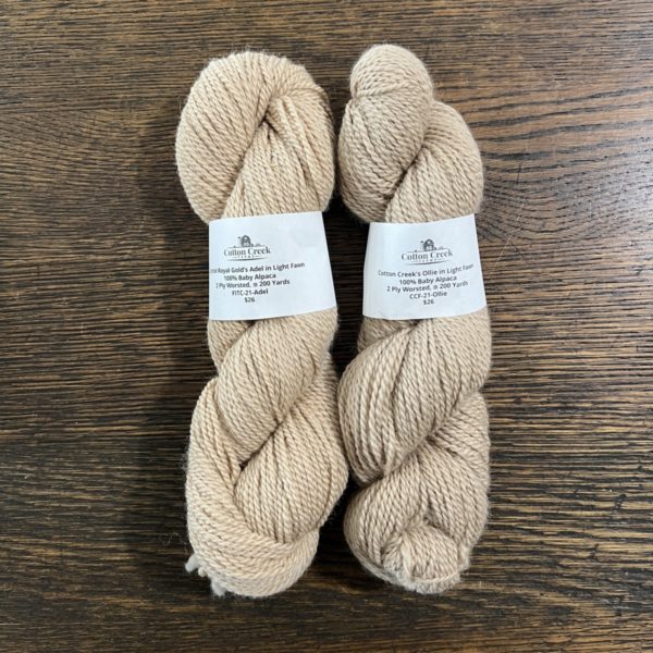 Two Variations of Light Fawn Yarn