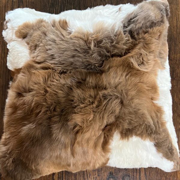 19" x 19" Marble Baby Alpaca Fur Pillow