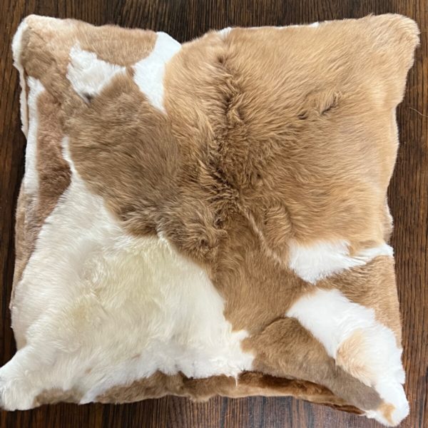 19" x 19" Marble Baby Alpaca Fur Pillow