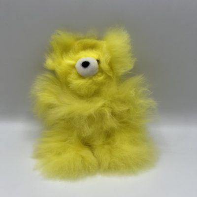 7" Baby Alpaca Teddy Bear in Yellow