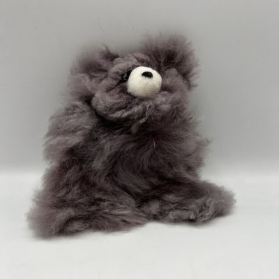 7" Baby Alpaca Teddy Bear in Dark Purple