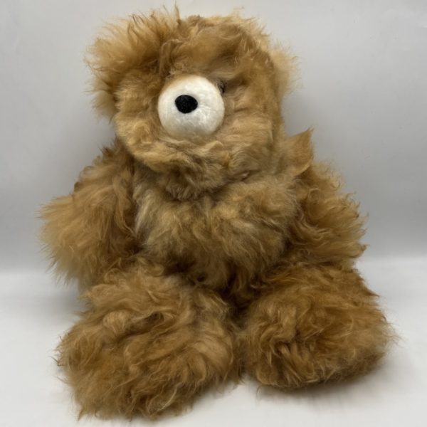 18" Light Fawn Teddy Bear Made from Baby Alpaca Fur
