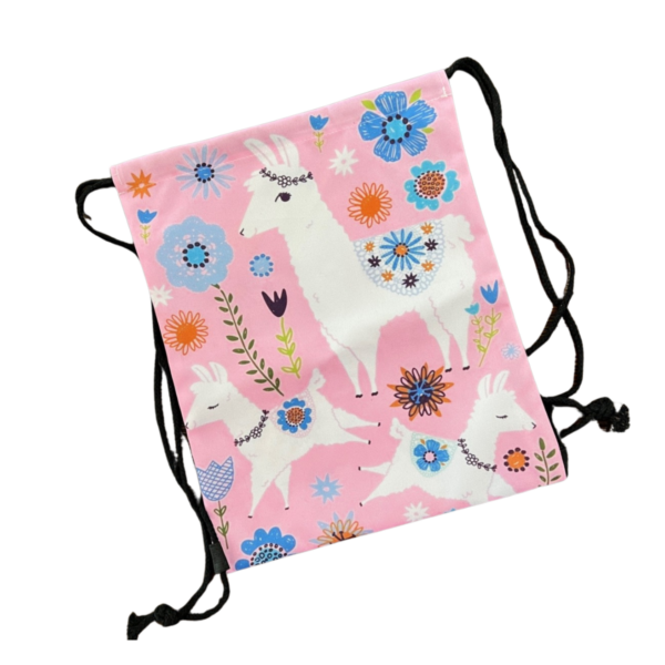 Alpaca Drawstring Bag – Flower Theme