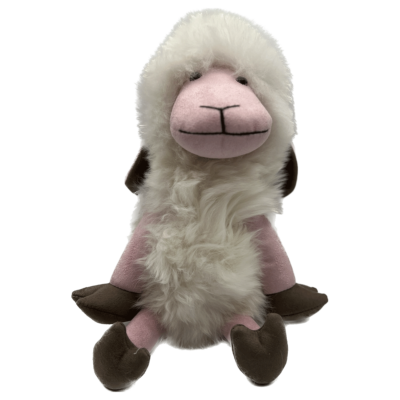 Plush Dolly Sheep in Alpaca Fur