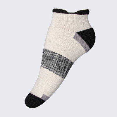 Unisex Alpaca Golf Socks in Natural & Grey