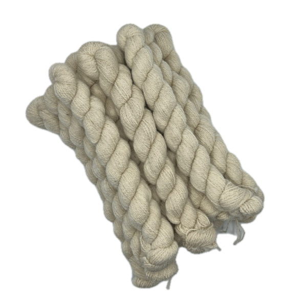 Beige 2-Ply Fingering Yarn in 100% Alpaca