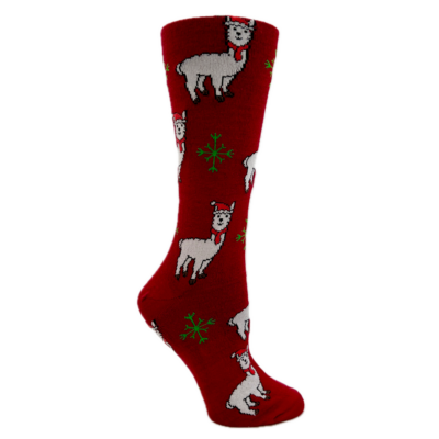 Christmas Alpaca Socks in Red