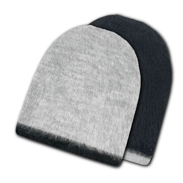 Reversible Alpaca Beanie in Grey and Black
