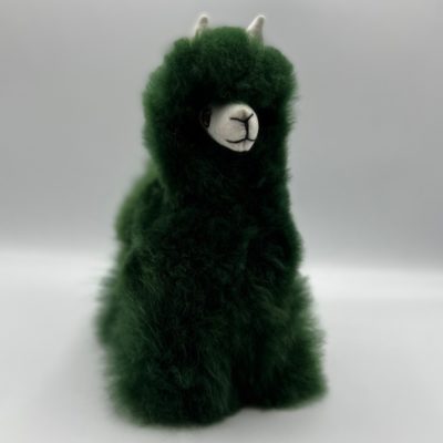 8" Forest Green Fur Alpaca