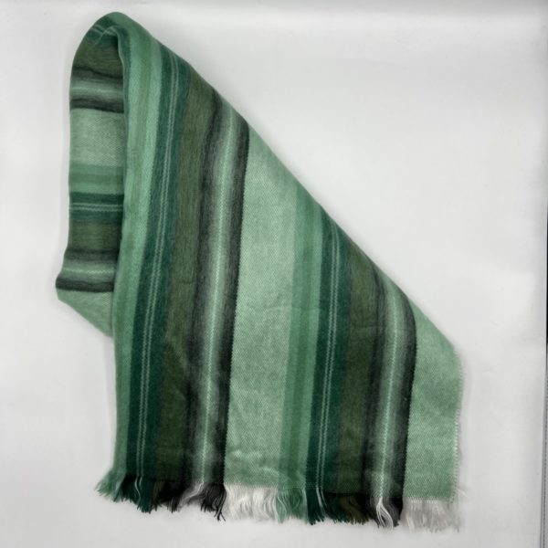 Brushed Wrap in Thin Green Stripes