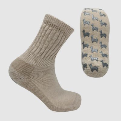 Alpaca Therapeutic Slipper Sock in Beige (LT35TS)