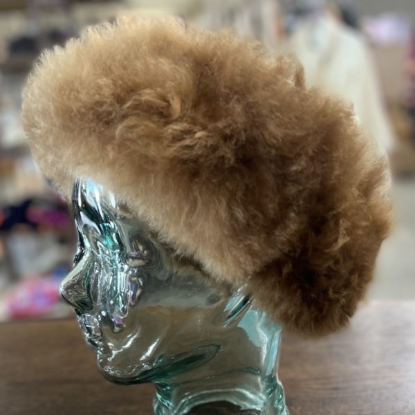 Fur Alpaca Headband in Dark Fawn