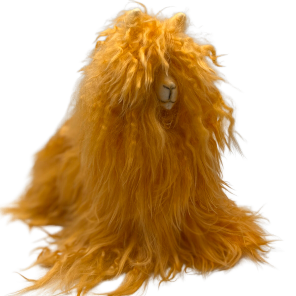 8″ Orange Stuffed Suri Alpaca