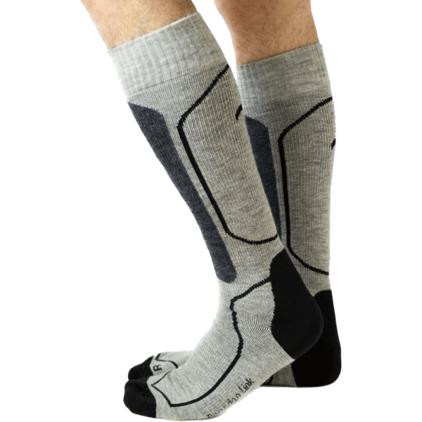 Black and Gray Alpaca Ski Socks