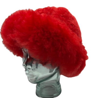 Red Baby Alpaca Fur Hat
