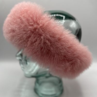 Pink Baby Alpaca Fur Headband