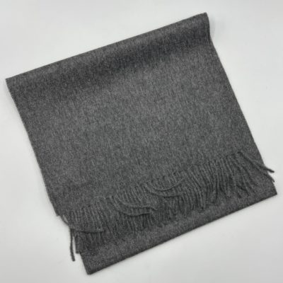 Charcoal Woven & Brushed Baby Alpaca Scarf