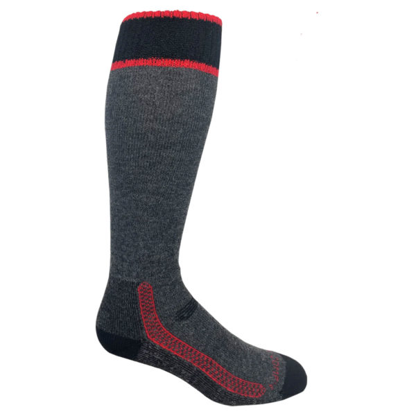 Active Knee High Alpaca Socks in Red & Black (LC219)