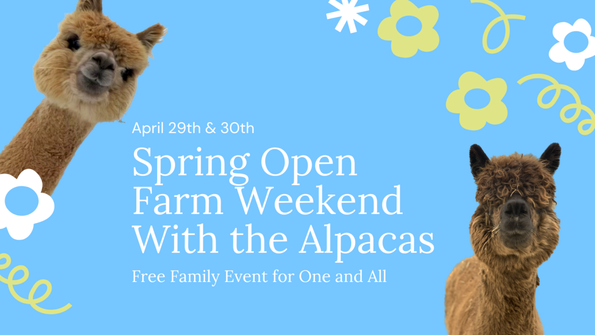 Spring Farm Open Weekend April 29th & 30th