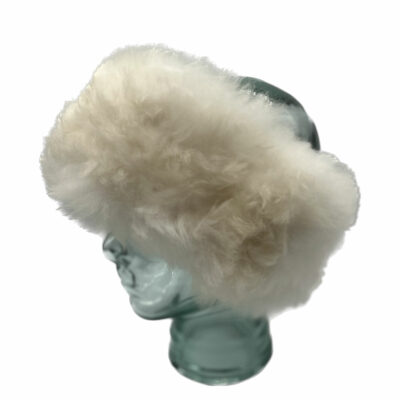 White Baby Alpaca Fur Headband