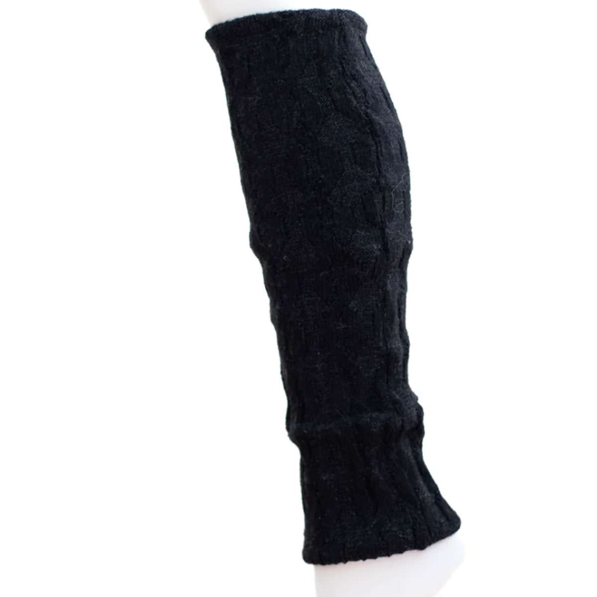 Weekday knitted leg warmers in black