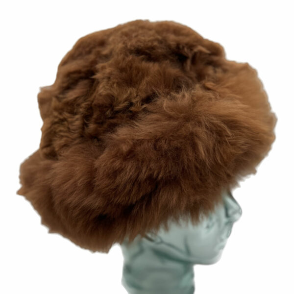 Light Brown Baby Alpaca Fur Hat