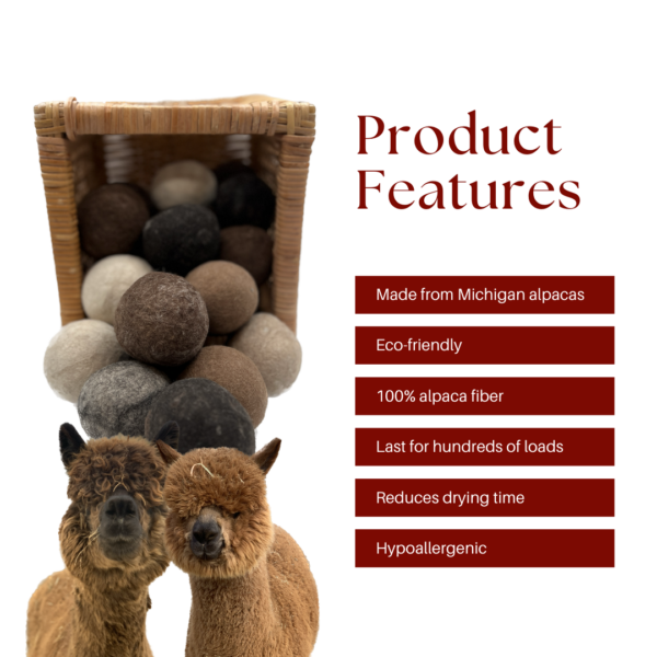 Alpaca Dryer Ball Product Features