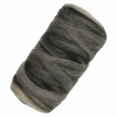 Alpaca Roving Mixture of Silver Grey