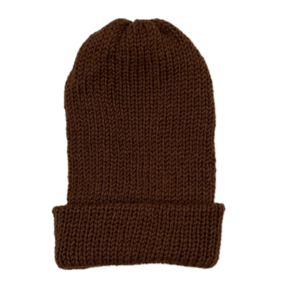 Nibble Brown Double Knit Alpaca Hat