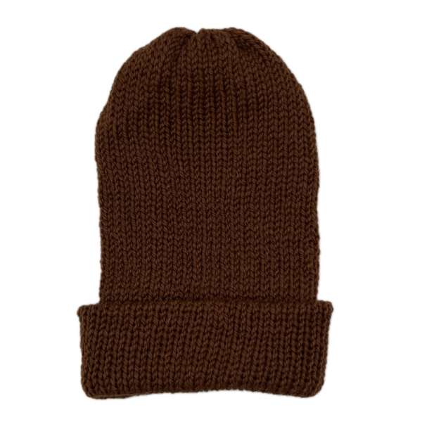 Nibble Brown Double Knit Alpaca Hat
