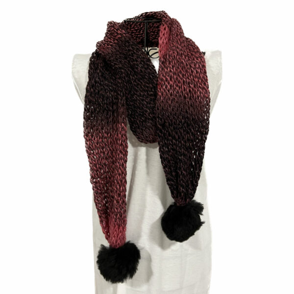 Red and Black Alpaca Scarf