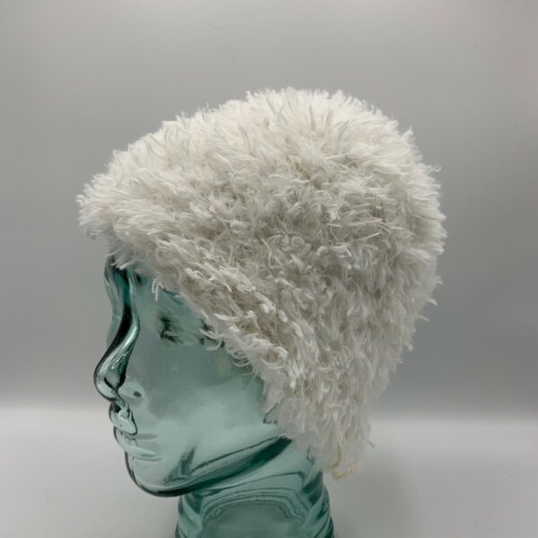 White Alpaca Fiber & Soft Fun Fur Hat