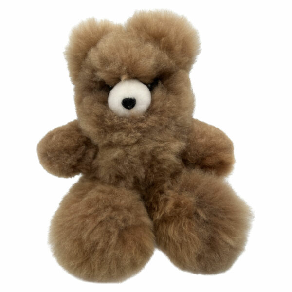 18" Brown Teddy Bear Made from Baby Alpaca