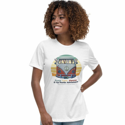 Peace Love Alpacas & Up North Adventures T-Shirt